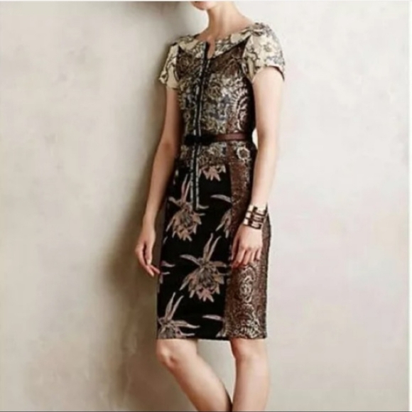 Beguile by Byron Lars Anthropologie Ornate Brocade Dress - Picture 2 of 16